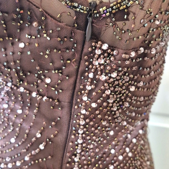 Sue Wong brown midi dress size 10 - Picture 4 of 6